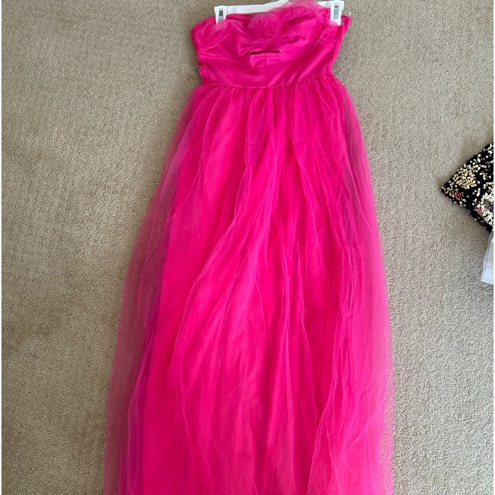 Full length prom dress strapless